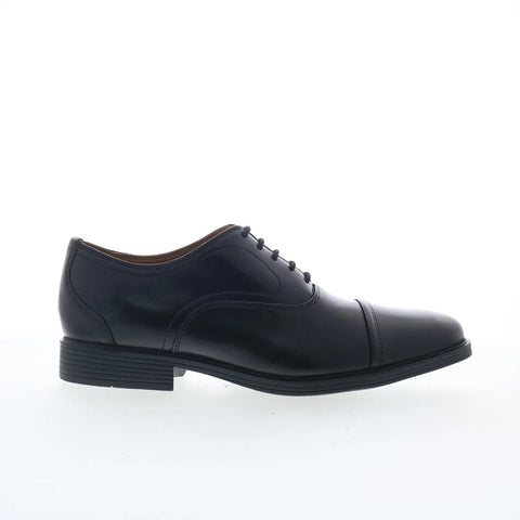 Clarks Whiddon OX 26176991 Mens Black Wide Oxfords & Lace Ups Cap Toe Shoes