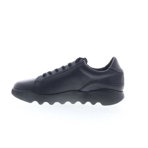 Softinos Whiz WHIZ719SOF-007 Womens Black Leather Lifestyle Sneakers Shoes