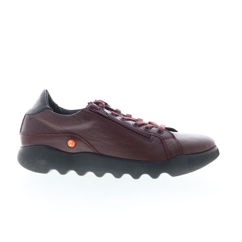 Softinos Whiz WHIZ719SOF-010 Womens Red Leather Lifestyle Sneakers Shoes