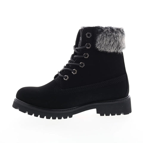 Lugz Hudson Fur WHUDSFD-001 Womens Black Synthetic Casual Dress Boots