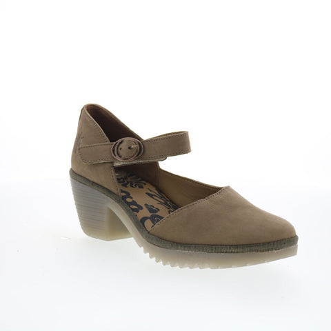 Fly London Wifo WIFO440FLY-002 Womens Brown Leather Pumps Heels Shoes