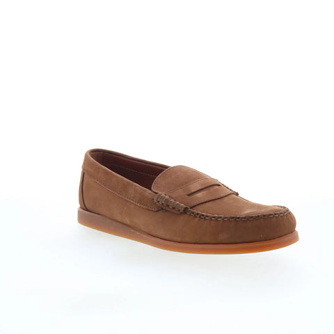 T.B. Phelps Williams Mens Brown Nubuck Loafers & Slip Ons Penny Shoes