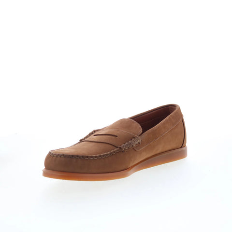 T.B. Phelps Williams Mens Brown Nubuck Loafers & Slip Ons Penny Shoes