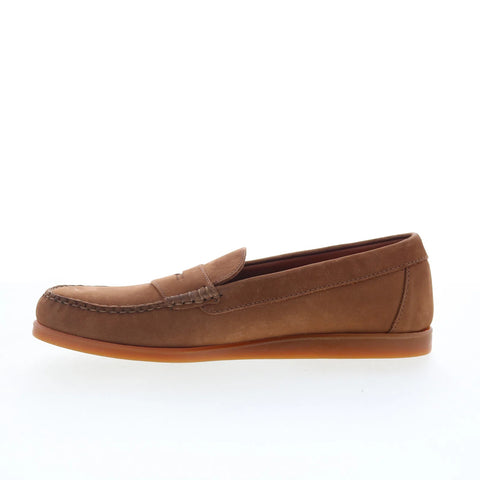 T.B. Phelps Williams Mens Brown Nubuck Loafers & Slip Ons Penny Shoes