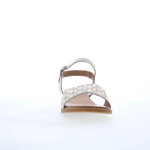 Miz Mooz Willow Womens White Leather Hook & Loop Strap Sandals Shoes
