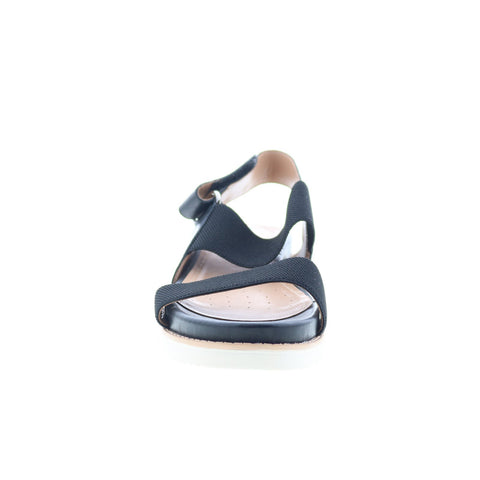 Easy Spirit Winnie Martha Stewart Womens Black Wide Slingback Sandals Shoes
