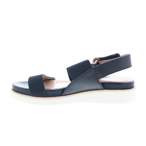 Easy Spirit Winnie Martha Stewart Womens Black Wide Slingback Sandals Shoes