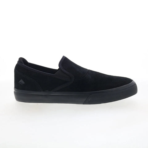 Emerica Wino G6 Slip-On Mens Black Suede Skate Inspired Sneakers Shoes