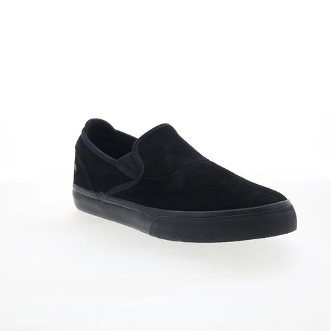 Emerica Wino G6 Slip-On Mens Black Suede Skate Inspired Sneakers Shoes