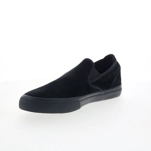 Emerica Wino G6 Slip-On Mens Black Suede Skate Inspired Sneakers Shoes