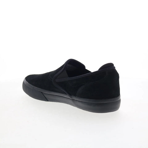 Emerica Wino G6 Slip-On Mens Black Suede Skate Inspired Sneakers Shoes
