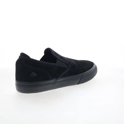 Emerica Wino G6 Slip-On Mens Black Suede Skate Inspired Sneakers Shoes