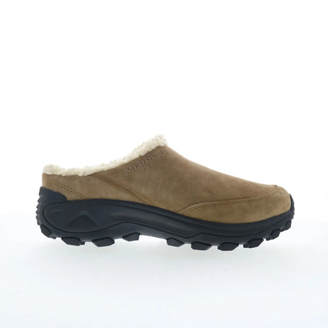 Merrell Winter Slide J005134 Womens Beige Nubuck Slip On Clog Flats Shoes