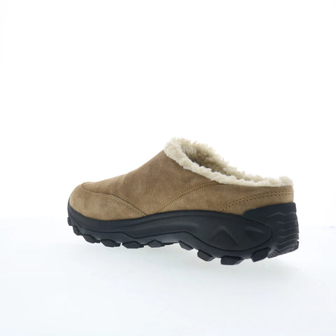 Merrell Winter Slide J005134 Womens Beige Nubuck Slip On Clog Flats Shoes