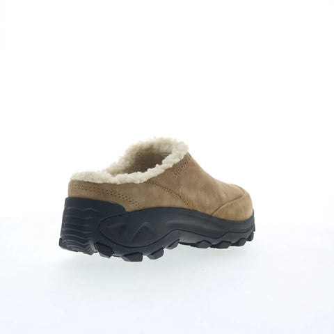 Merrell Winter Slide J005134 Womens Beige Nubuck Slip On Clog Flats Shoes