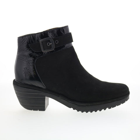 Fly London Wisp WISP342FLY-001 Womens Black Suede Ankle & Booties Boots