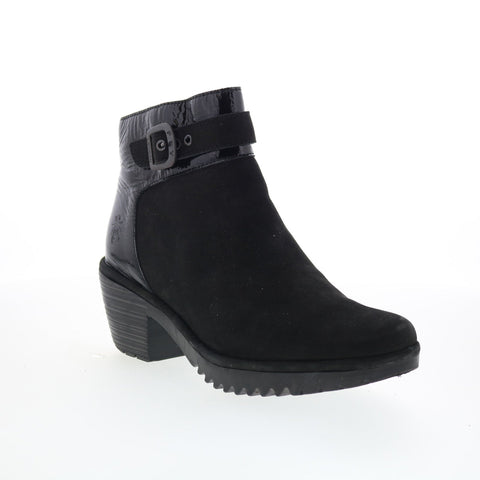 Fly London Wisp WISP342FLY-001 Womens Black Suede Ankle & Booties Boots