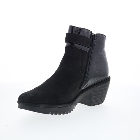 Fly London Wisp WISP342FLY-001 Womens Black Suede Ankle & Booties Boots