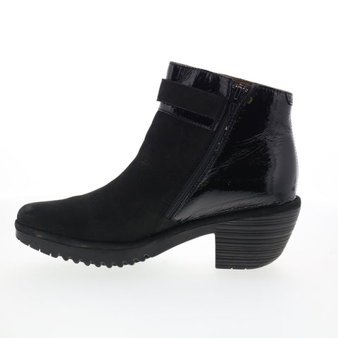 Fly London Wisp WISP342FLY-001 Womens Black Suede Ankle & Booties Boots