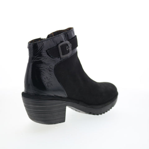 Fly London Wisp WISP342FLY-001 Womens Black Suede Ankle & Booties Boots