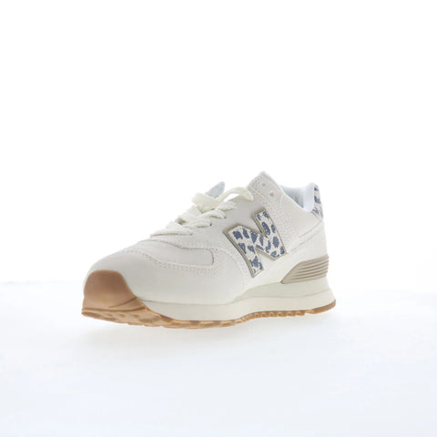 New Balance 574 WL574XD2 Womens White Suede Lifestyle Sneakers Shoes
