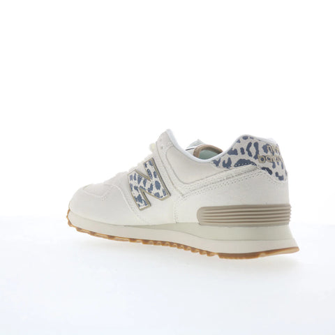 New Balance 574 WL574XD2 Womens White Suede Lifestyle Sneakers Shoes