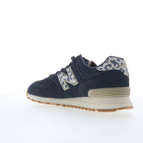 New Balance 574 WL574XE2 Womens Black Suede Lifestyle Sneakers Shoes