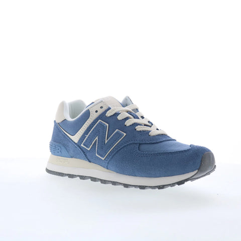 New Balance 574 WL574RBS Womens Blue Suede Lifestyle Sneakers Shoes