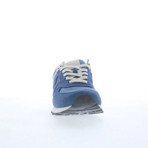 New Balance 574 WL574RBS Womens Blue Suede Lifestyle Sneakers Shoes