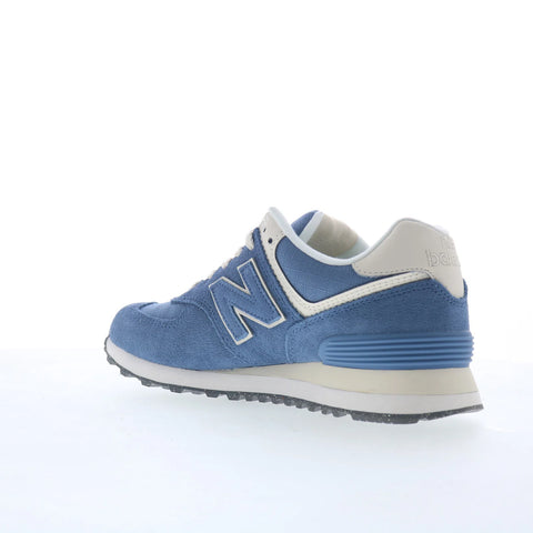 New Balance 574 WL574RBS Womens Blue Suede Lifestyle Sneakers Shoes