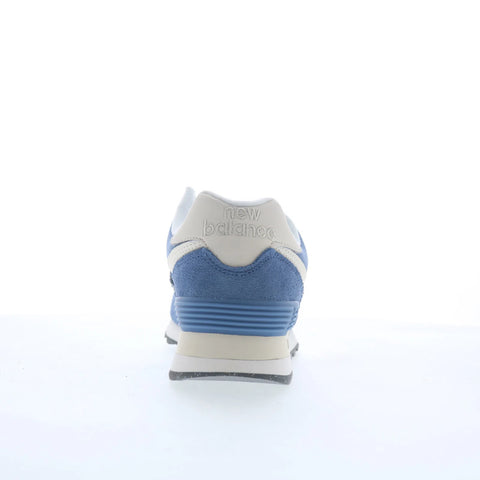 New Balance 574 WL574RBS Womens Blue Suede Lifestyle Sneakers Shoes