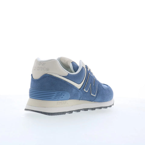 New Balance 574 WL574RBS Womens Blue Suede Lifestyle Sneakers Shoes