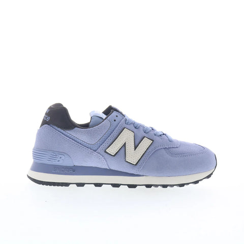 New Balance 574 WL574TPN Womens Gray Suede Lifestyle Sneakers Shoes