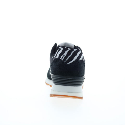 New Balance 574 WL574XB2 Womens Black Suede Lace Up Lifestyle Sneakers Shoes