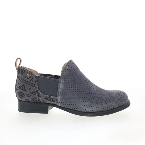 Spenco Wolfridge Shootie SP1041IRN Womens Gray Suede Ankle & Booties Boots