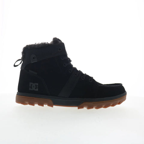 DC Woodland ADYB700042-BGM Mens Black Nubuck Lace Up Casual Dress Boots