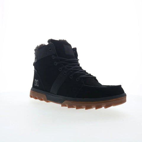DC Woodland ADYB700042-BGM Mens Black Nubuck Lace Up Casual Dress Boots