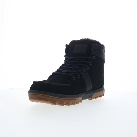 DC Woodland ADYB700042-BGM Mens Black Nubuck Lace Up Casual Dress Boots
