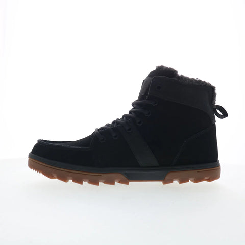 DC Woodland ADYB700042-BGM Mens Black Nubuck Lace Up Casual Dress Boots