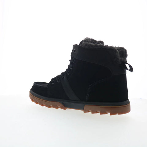 DC Woodland ADYB700042-BGM Mens Black Nubuck Lace Up Casual Dress Boots