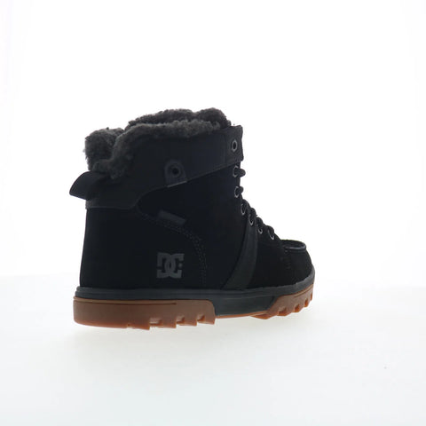 DC Woodland ADYB700042-BGM Mens Black Nubuck Lace Up Casual Dress Boots