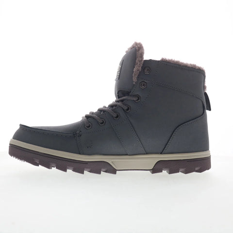 DC Woodland ADYB700042-GG4 Mens Gray Leather Lace Up Casual Dress Boots