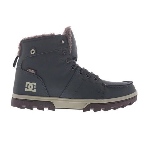 DC Woodland ADYB700042-GG4 Mens Gray Leather Lace Up Casual Dress Boots