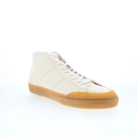 Greats Wooster Mid WOOM01SG-SD9 Mens Beige Leather Lifestyle Sneakers Shoes