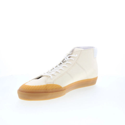 Greats Wooster Mid WOOM01SG-SD9 Mens Beige Leather Lifestyle Sneakers Shoes