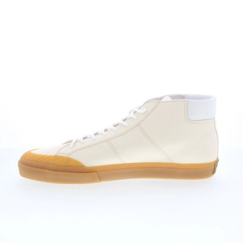 Greats Wooster Mid WOOM01SG-SD9 Mens Beige Leather Lifestyle Sneakers Shoes