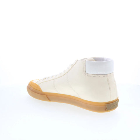 Greats Wooster Mid WOOM01SG-SD9 Mens Beige Leather Lifestyle Sneakers Shoes