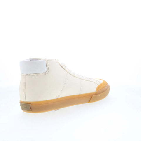 Greats Wooster Mid WOOM01SG-SD9 Mens Beige Leather Lifestyle Sneakers Shoes