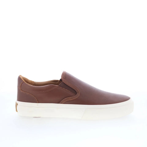 Greats Wooster Slip On Mens Brown Leather Lifestyle Sneakers Shoes