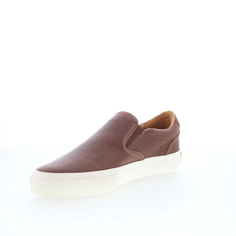 Greats Wooster Slip On Mens Brown Leather Lifestyle Sneakers Shoes